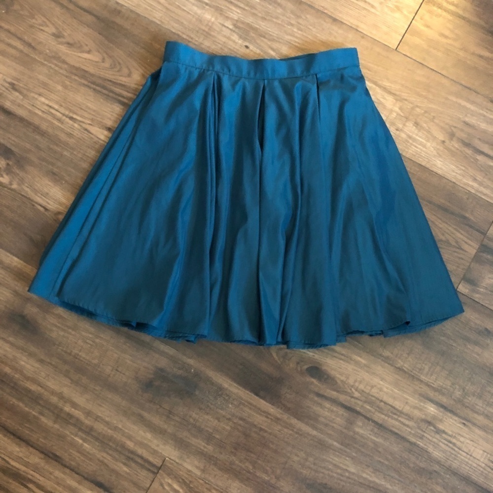 American Apparel | M | Soft Pleated Teal Skirt